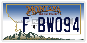 FBW094  license plate in MT