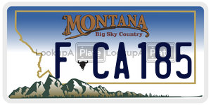 FCA185  license plate in MT