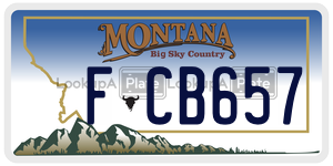 FCB657  license plate in MT