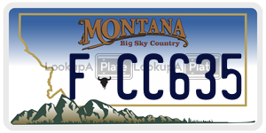 FCC635  license plate in MT