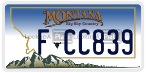 FCC839  license plate in MT