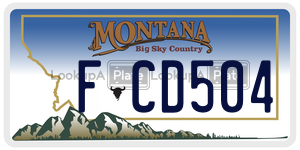 FCD504  license plate in MT