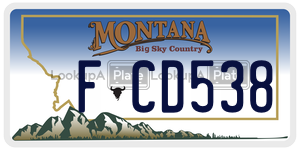 FCD538  license plate in MT