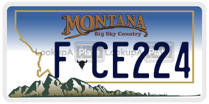 FCE224  license plate in MT