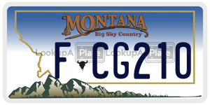 FCG210  license plate in MT