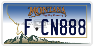 FCN888  license plate in MT