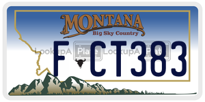 FCT383  license plate in MT