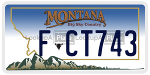 FCT743  license plate in MT