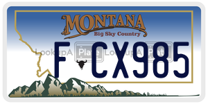 FCX985  license plate in MT