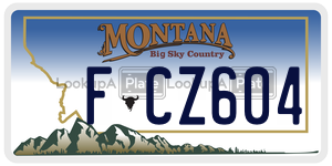 FCZ604  license plate in MT
