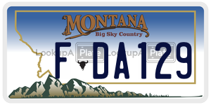FDA129  license plate in MT
