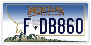 FDB860  license plate in MT