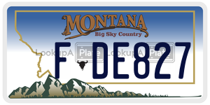 FDE827  license plate in MT