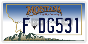 FDG531  license plate in MT