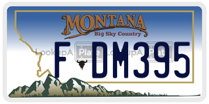 FDM395  license plate in MT