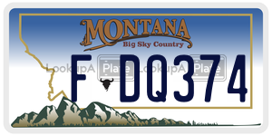 FDQ374  license plate in MT
