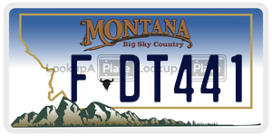 FDT441  license plate in MT