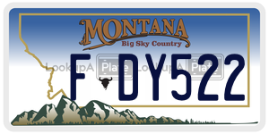 FDY522  license plate in MT