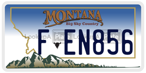 FEN856  license plate in MT