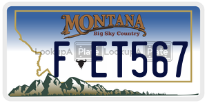 FET567  license plate in MT