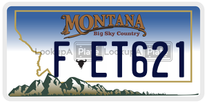 FET621  license plate in MT