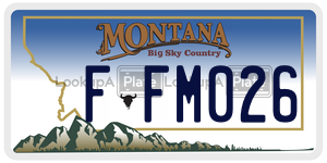 FFM026  license plate in MT