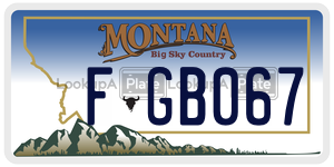 FGB067  license plate in MT
