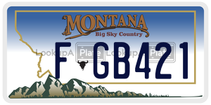 FGB421  license plate in MT