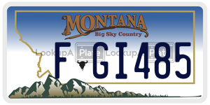FGI485  license plate in MT