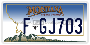 FGJ703  license plate in MT