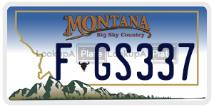 FGS337  license plate in MT