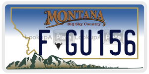 FGU156  license plate in MT