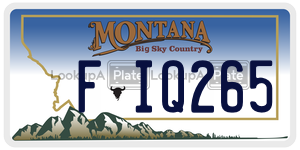 FIQ265  license plate in MT