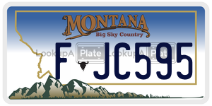FJC595  license plate in MT