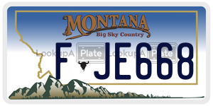 FJE668  license plate in MT
