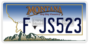 FJS523  license plate in MT