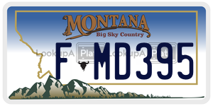 FMD395  license plate in MT