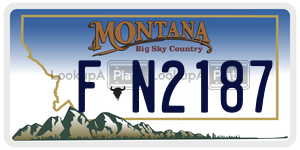 FN2187  license plate in MT