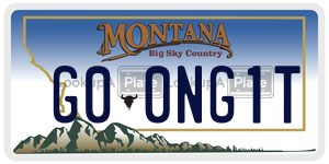G00NG1T  license plate in MT