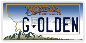 G0LDEN  license plate in MT
