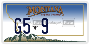 G59  license plate in MT