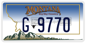 G9770  license plate in MT