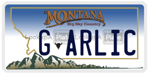 GARLIC  license plate in MT