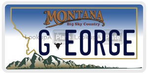 GE0RGE  license plate in MT