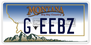GEEBZ  license plate in MT