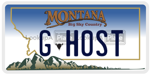 GH0ST  license plate in MT