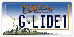 GLIDE1  license plate in MT