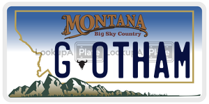 GOTHAM  license plate in MT