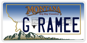 GRAMEE  license plate in MT