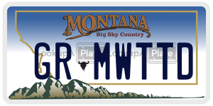 GRMWTTD license plate in Montana
